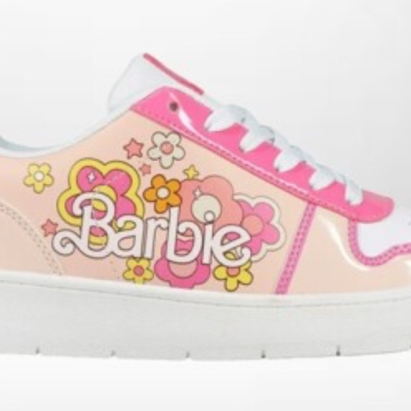 Women's Barbie by Mattel Pink Casual Court Sneaker, Whole Sizes 8, Regular W NWT - Picture 11 of 16